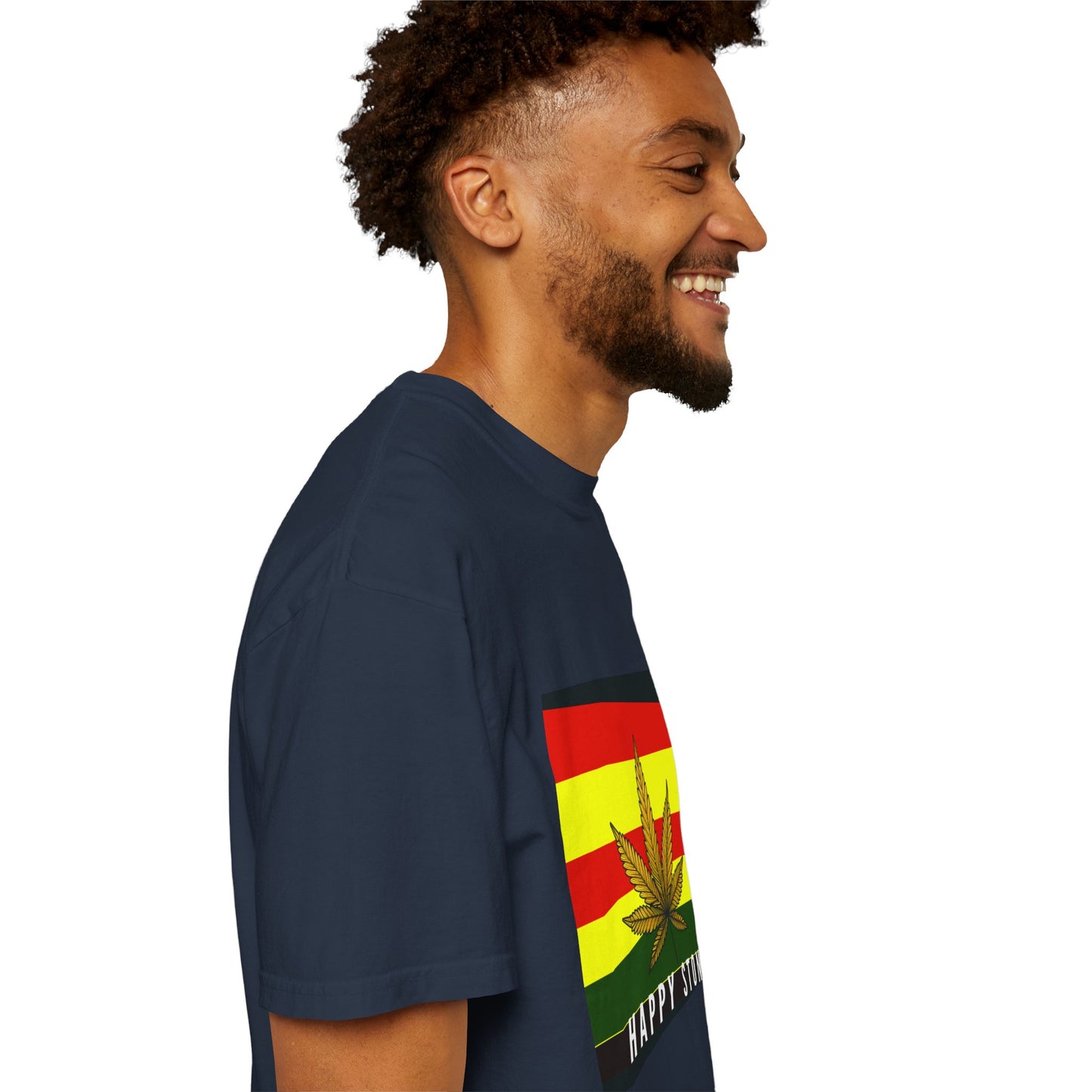Happy Stoner Unisex Garment-Dyed T-shirt - Chill Vibes for Cannabis Enthusiasts