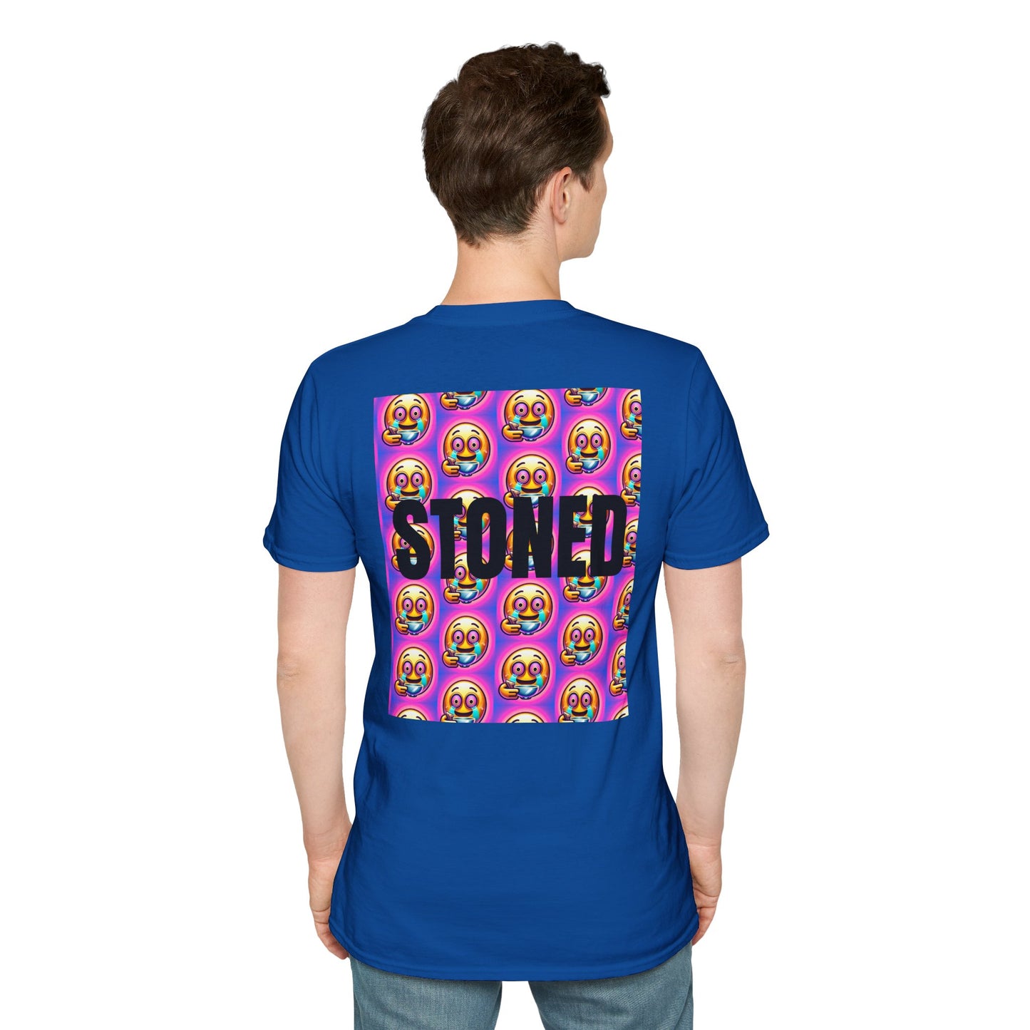 Stay Stoned Unisex Softstyle T-Shirt - Retro Vibe Graphic Tee for Fun Gatherings