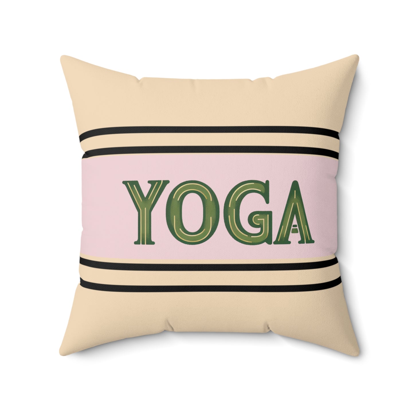 Yoga Inspired Square Pillow - Cozy Home Decor