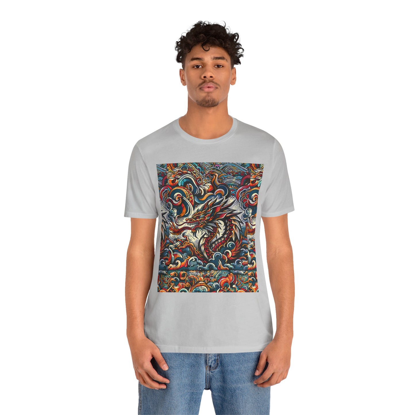 Vibrant Dragon Graphic Tee - Unisex Jersey Short Sleeve Shirt