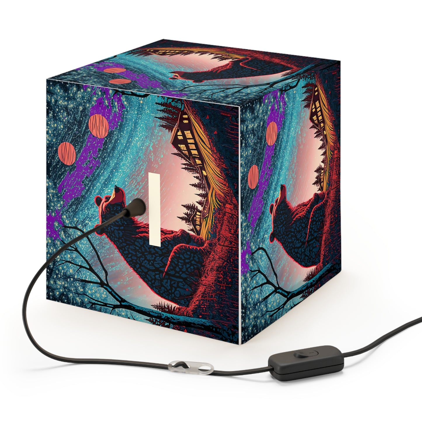 Star Filled Light Cube Lamp