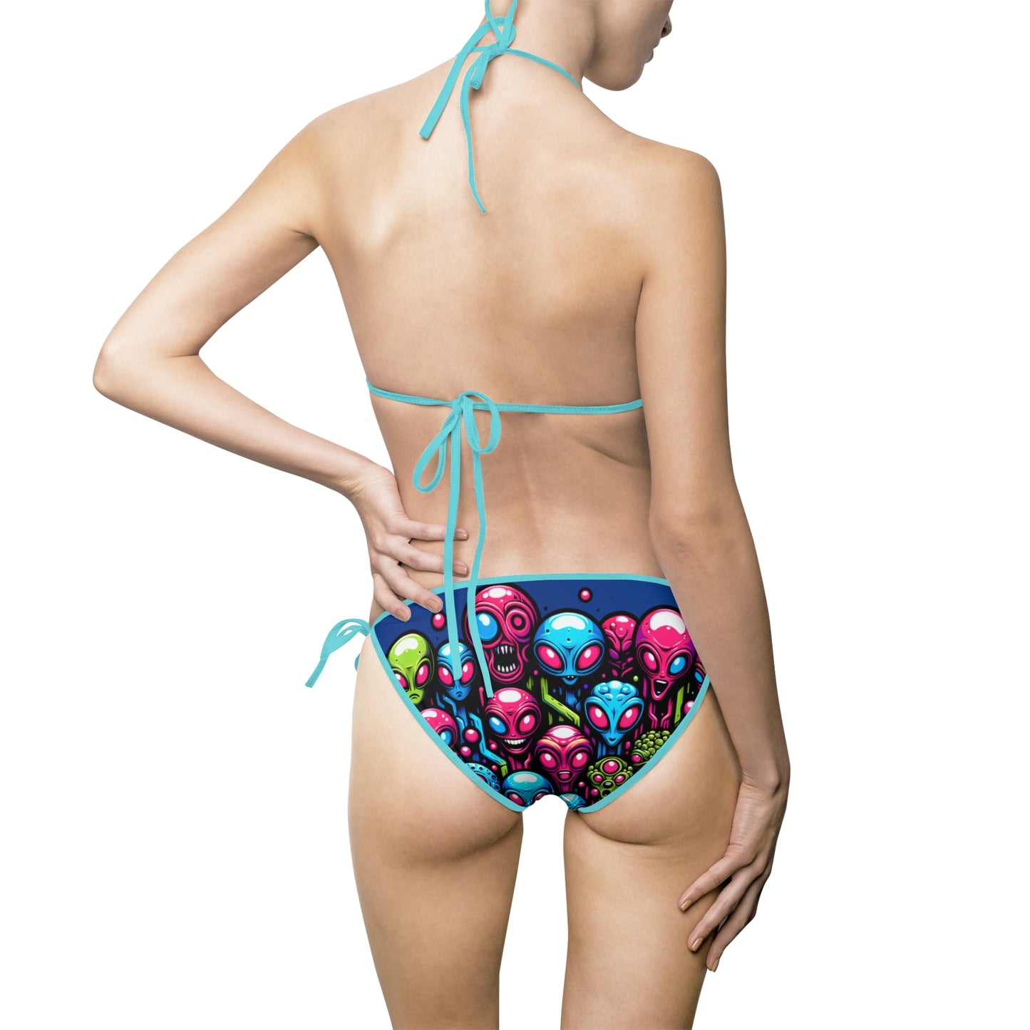Colorful Skull Print Women's Bikini Swimsuit - Stylish Beachwear for Summer Fun