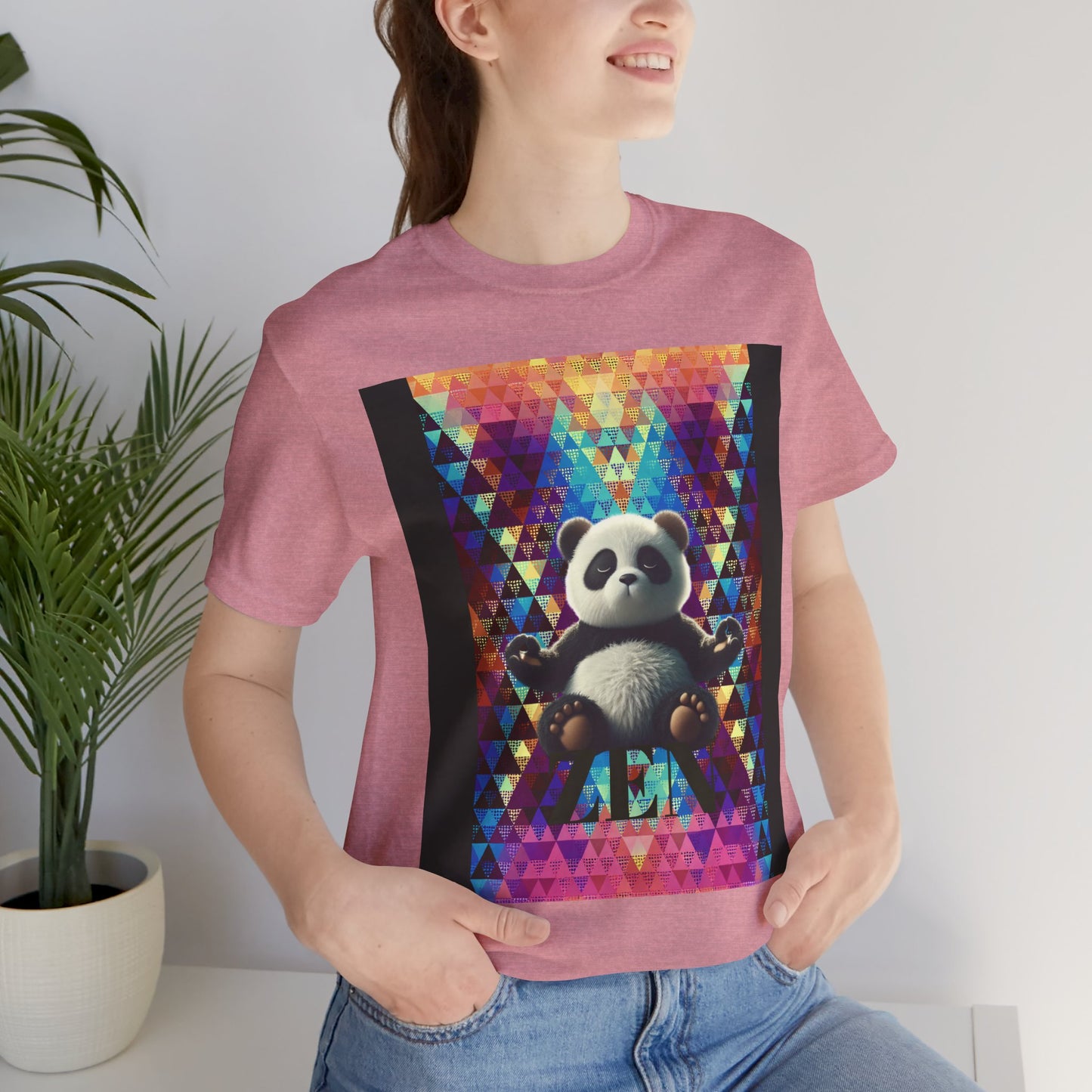 Colorful Panda Graphic Tee - Unisex Jersey Short Sleeve