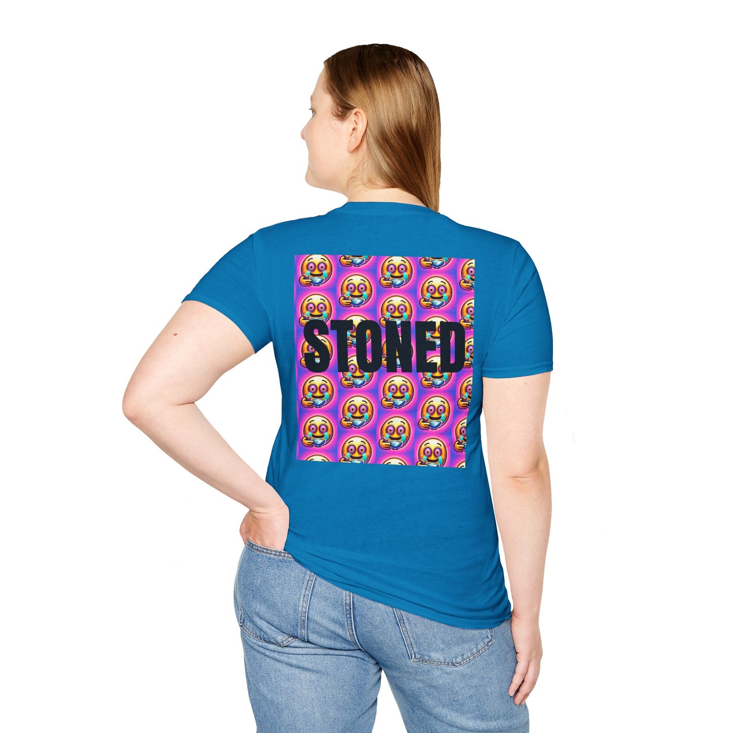 Stay Stoned Unisex Softstyle T-Shirt - Retro Vibe Graphic Tee for Fun Gatherings
