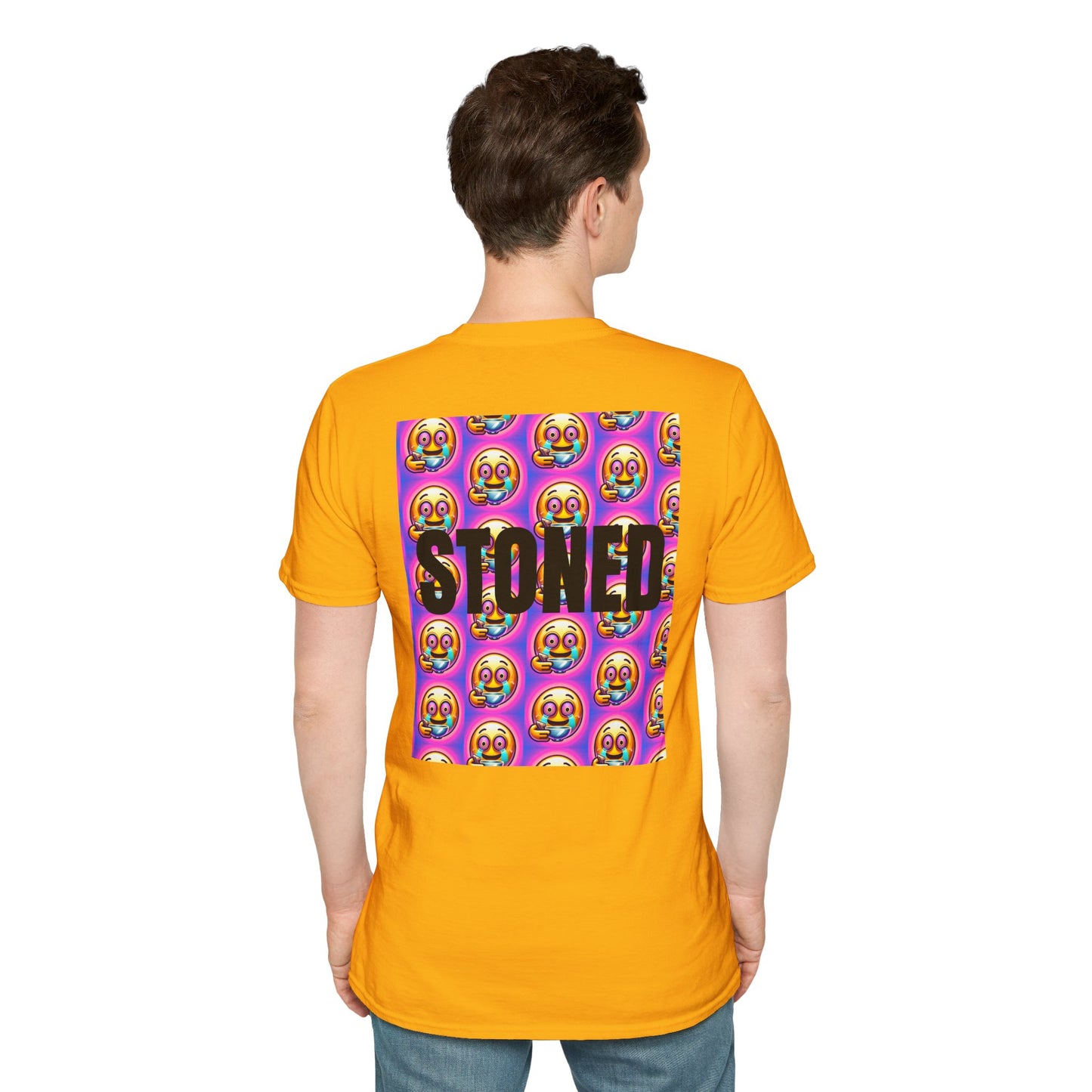 Stay Stoned Unisex Softstyle T-Shirt - Retro Vibe Graphic Tee for Fun Gatherings