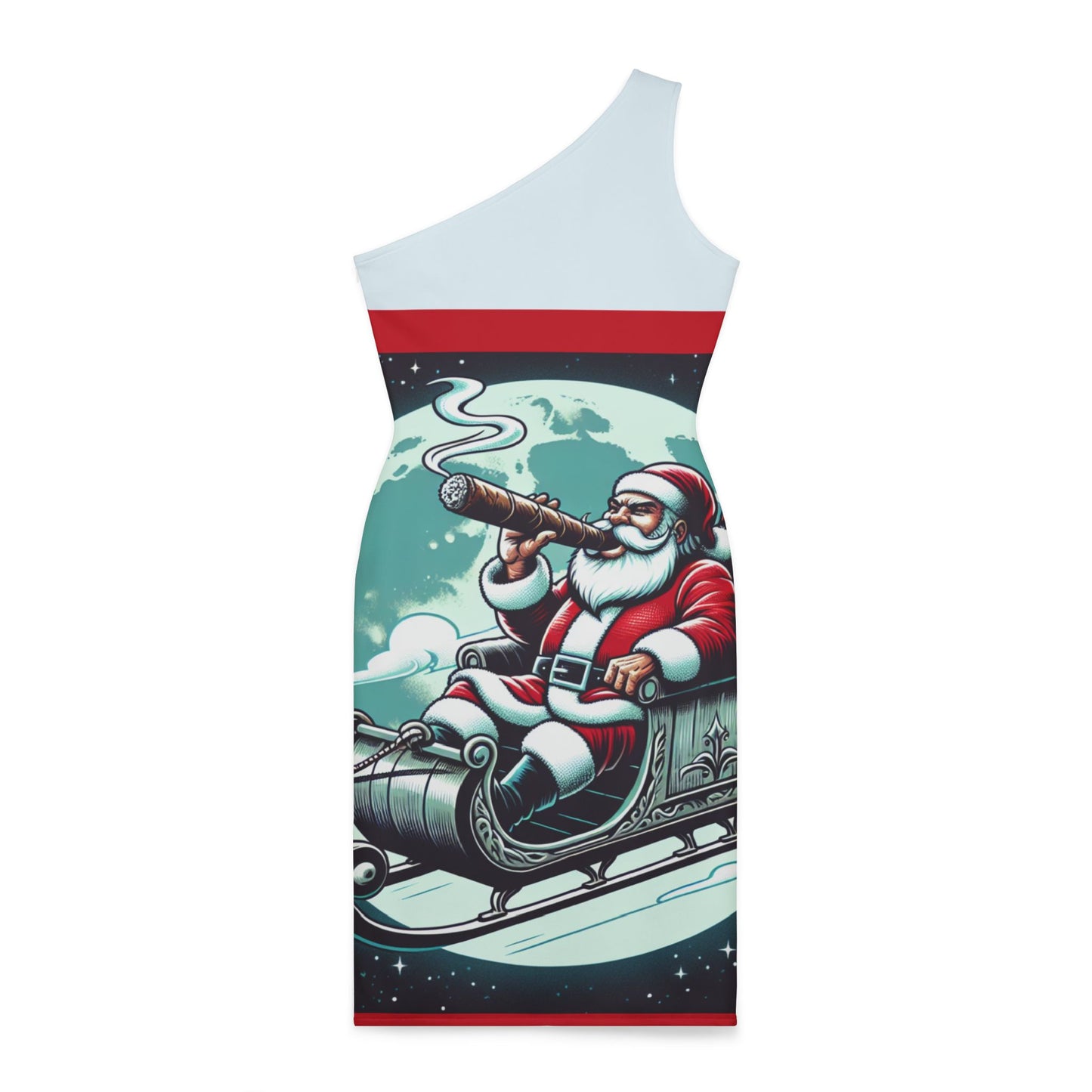 Make Santa Happy Shoulder Dress (AOP)