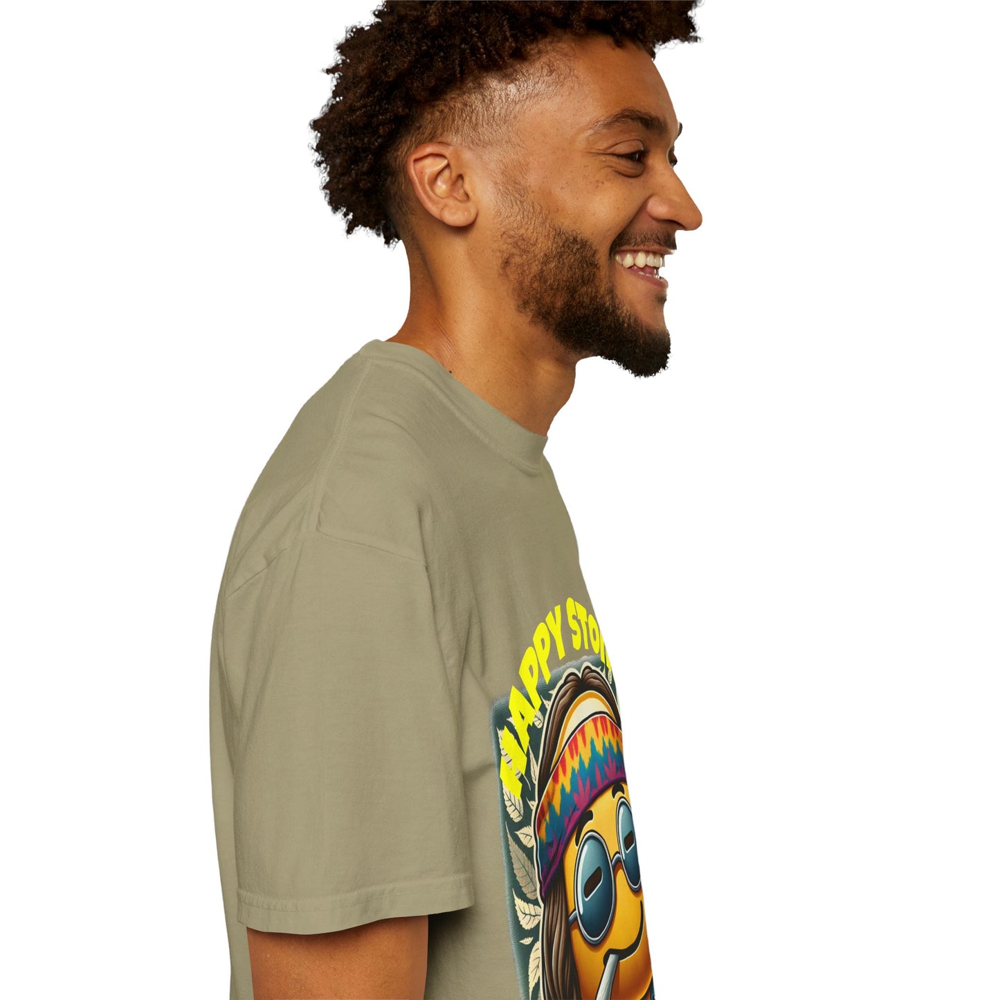 Happy Stoner Unisex Garment-Dyed T-Shirt | Chill Vibe Tee for Budding Enthusiasts