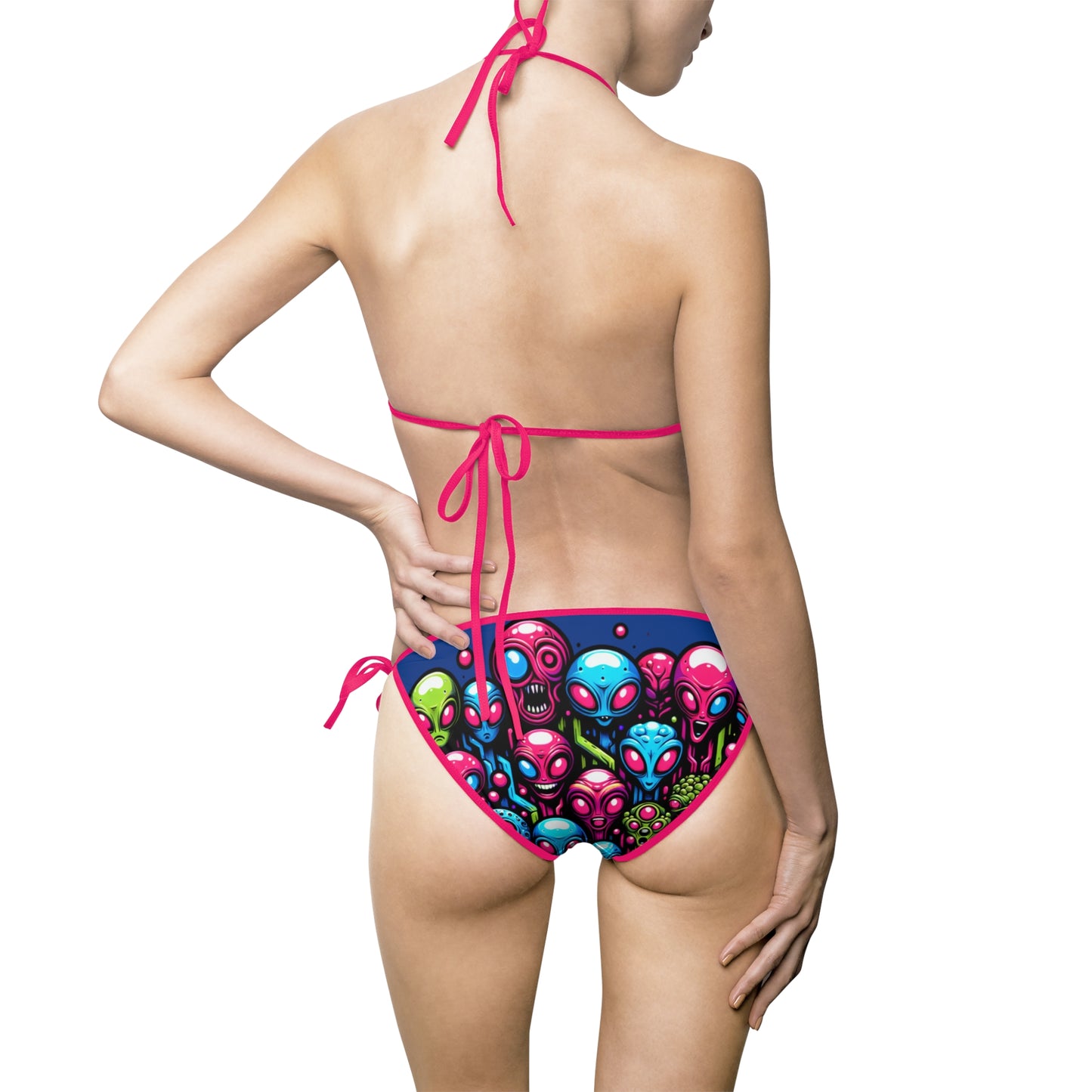 Colorful Skull Print Women's Bikini Swimsuit - Stylish Beachwear for Summer Fun