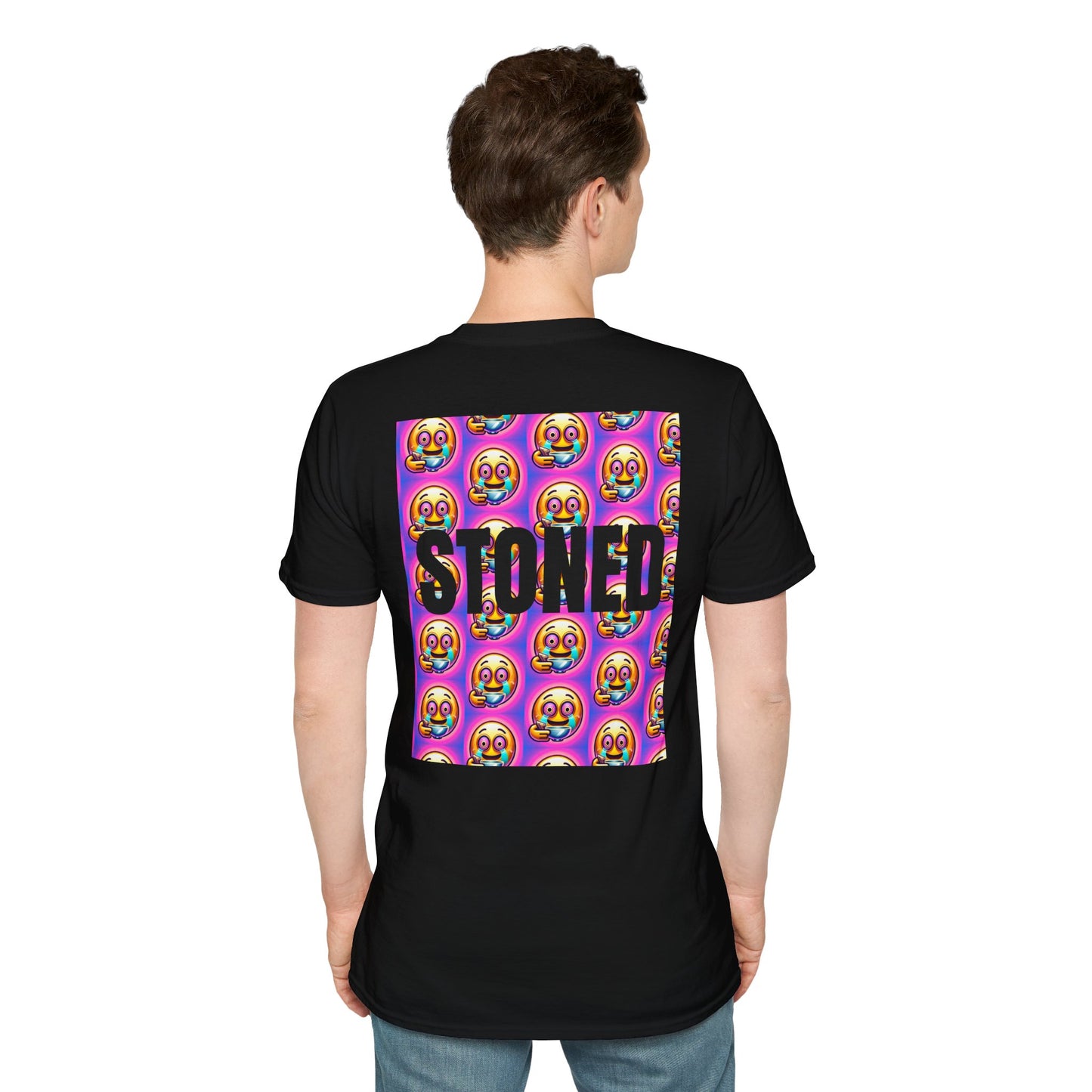 Stay Stoned Unisex Softstyle T-Shirt - Retro Vibe Graphic Tee for Fun Gatherings