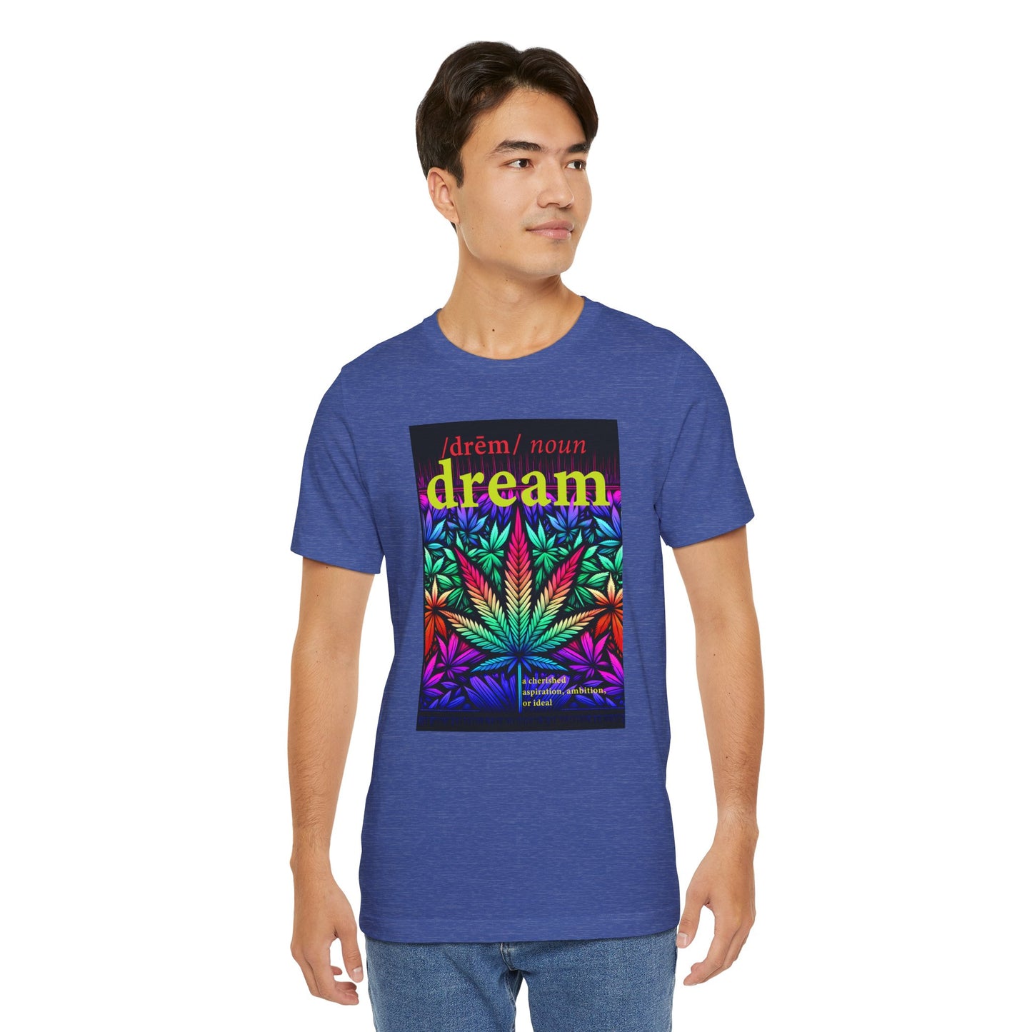 Dream Inspired Unisex Jersey Tee - Vibrant Cannabis Graphic T-Shirt