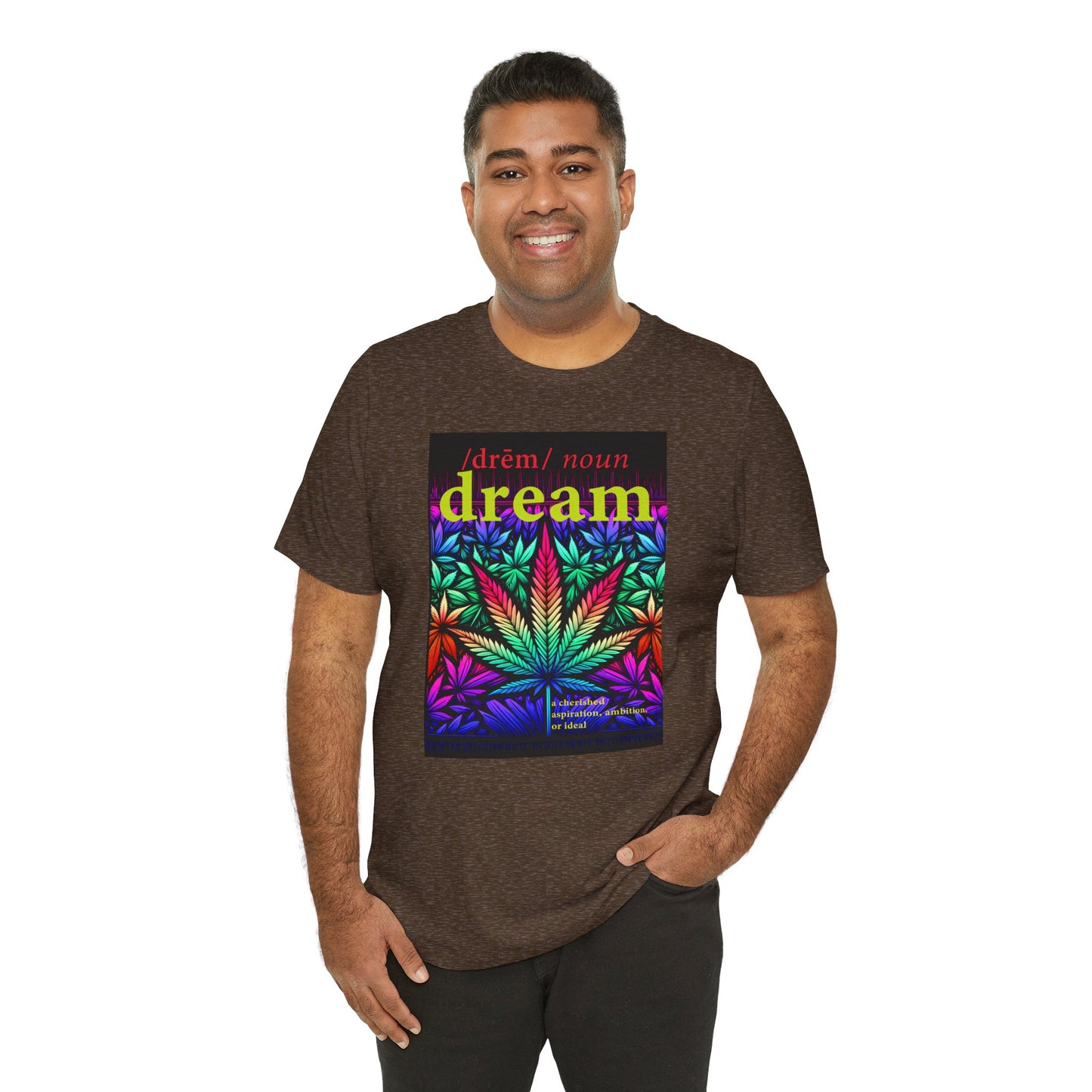 Dream Inspired Unisex Jersey Tee - Vibrant Cannabis Graphic T-Shirt
