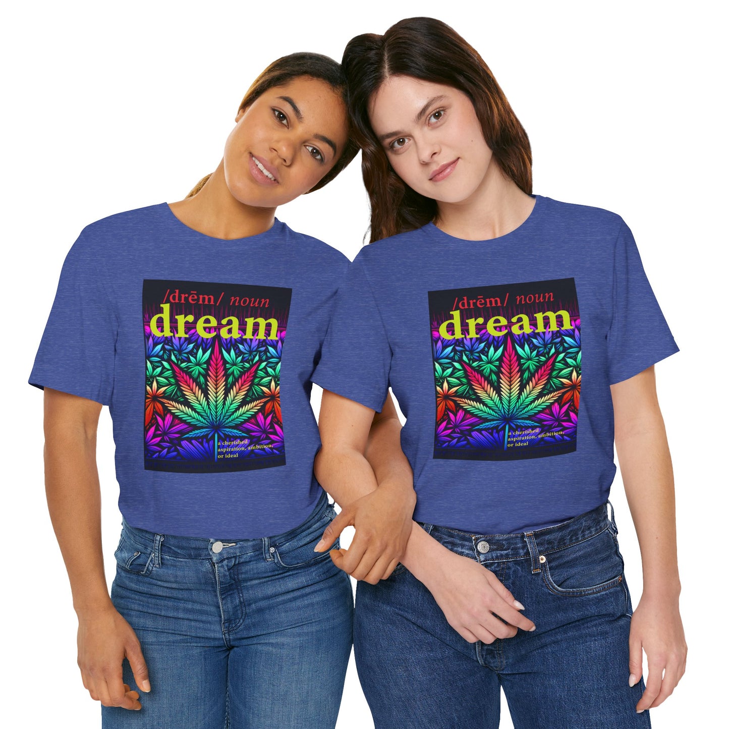 Dream Inspired Unisex Jersey Tee - Vibrant Cannabis Graphic T-Shirt