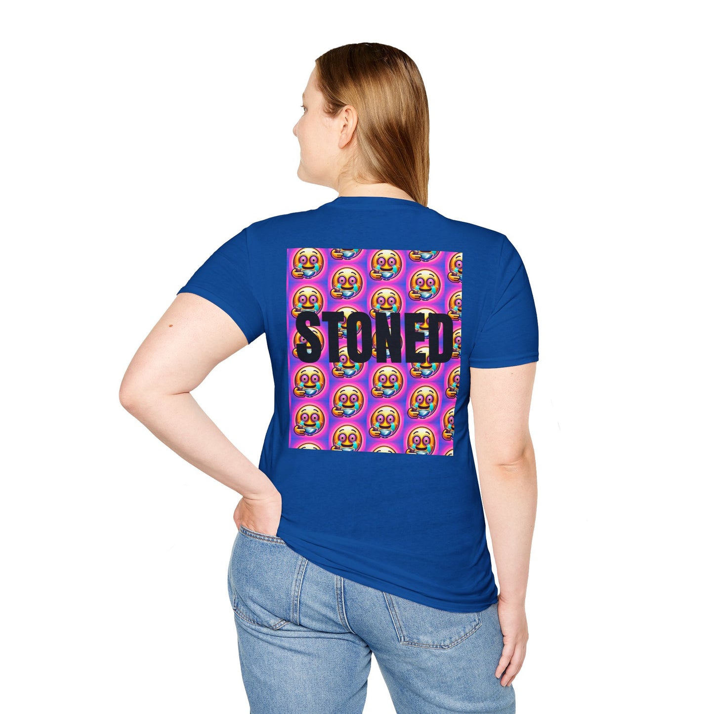 Stay Stoned Unisex Softstyle T-Shirt - Retro Vibe Graphic Tee for Fun Gatherings