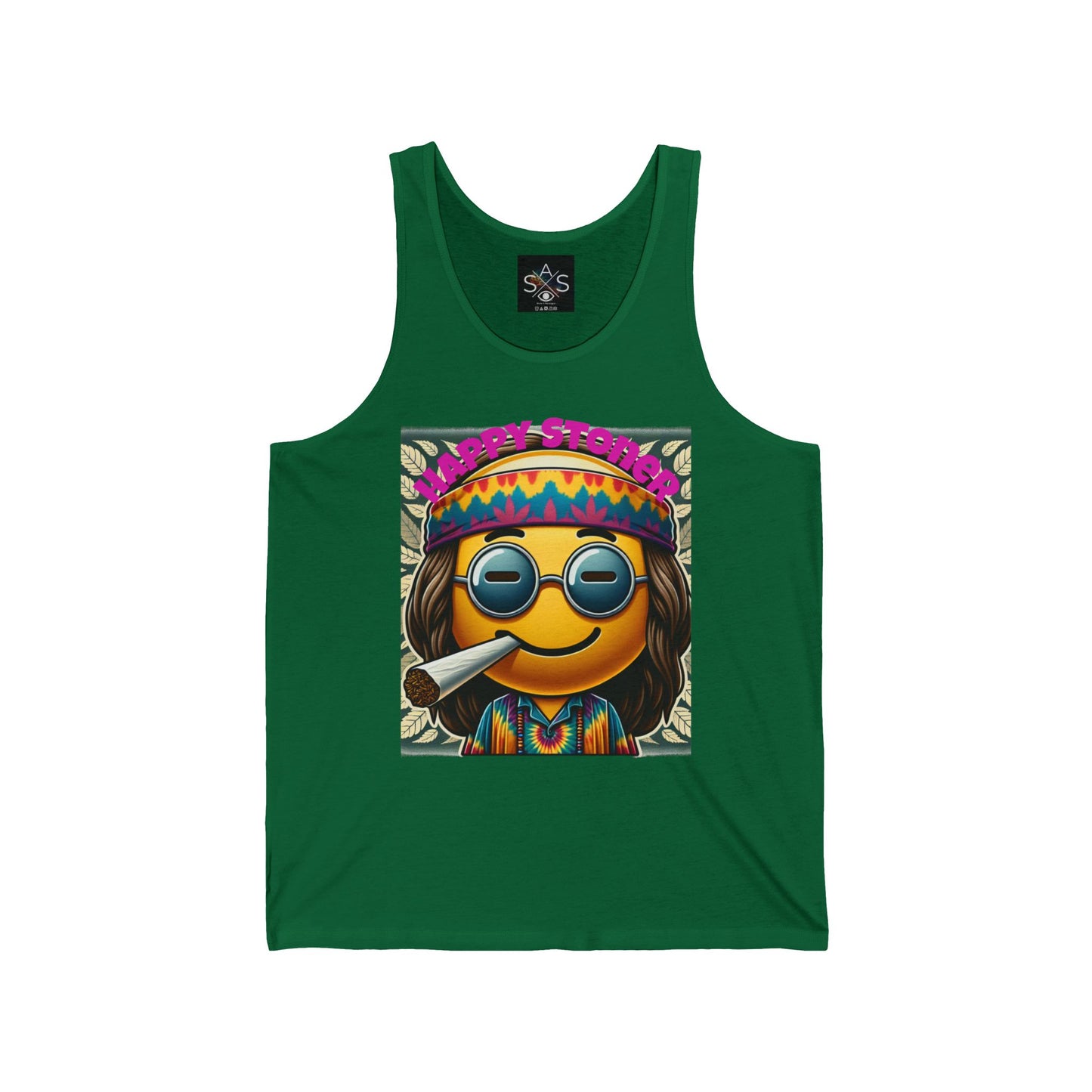 Happy Stoner Unisex Jersey Tank - Vibrant Festival Style Top