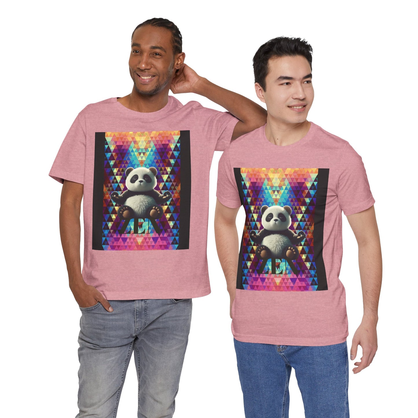 Colorful Panda Graphic Tee - Unisex Jersey Short Sleeve
