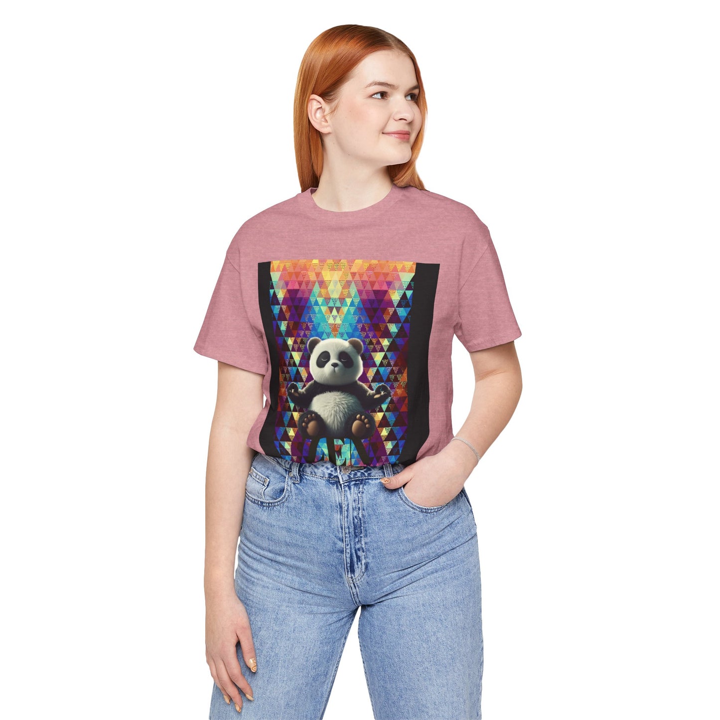 Colorful Panda Graphic Tee - Unisex Jersey Short Sleeve