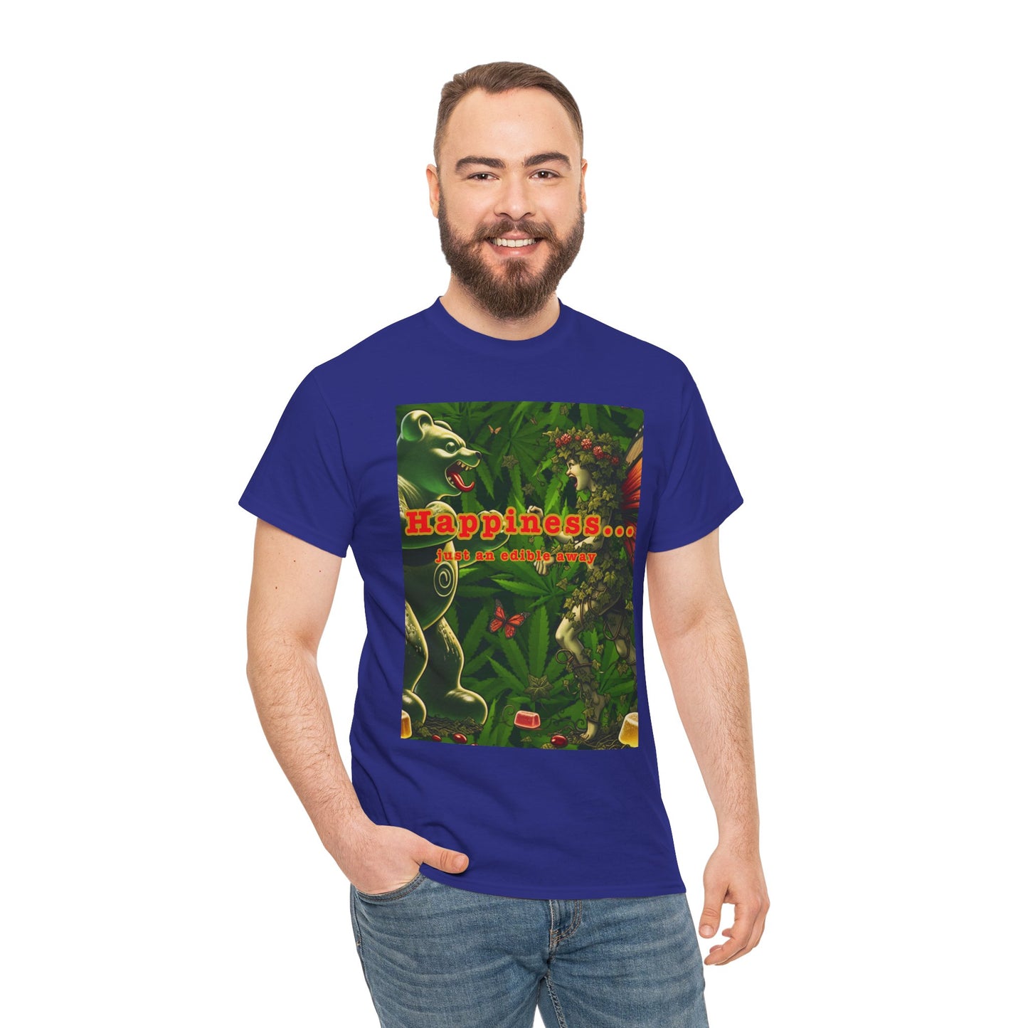 Happiness Jungle Unisex Heavy Cotton Tee, Graphic T-Shirt, Nature Lover Gift, Summer Wardrobe Essential, Unisex Casual Wear
