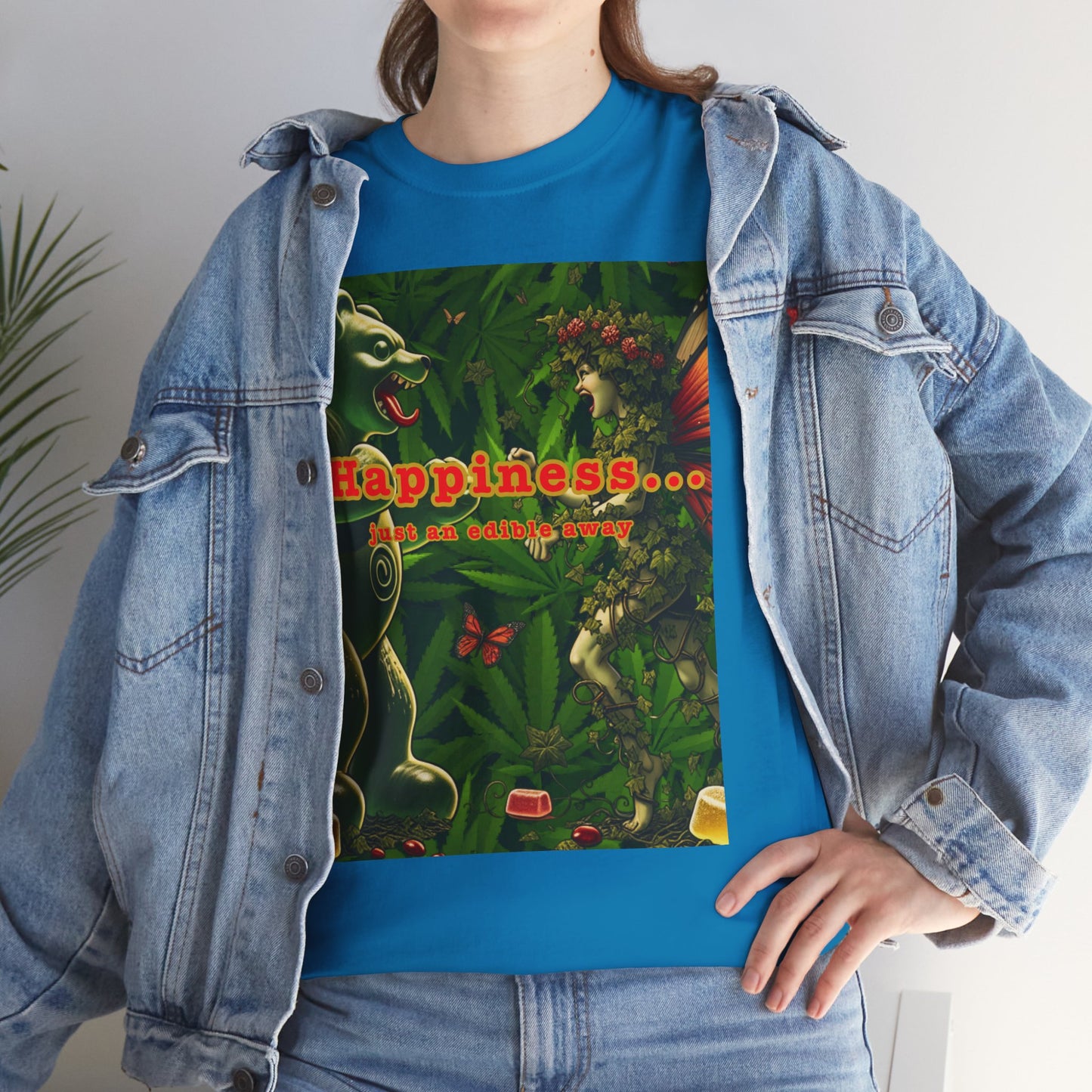 Happiness Jungle Unisex Heavy Cotton Tee, Graphic T-Shirt, Nature Lover Gift, Summer Wardrobe Essential, Unisex Casual Wear