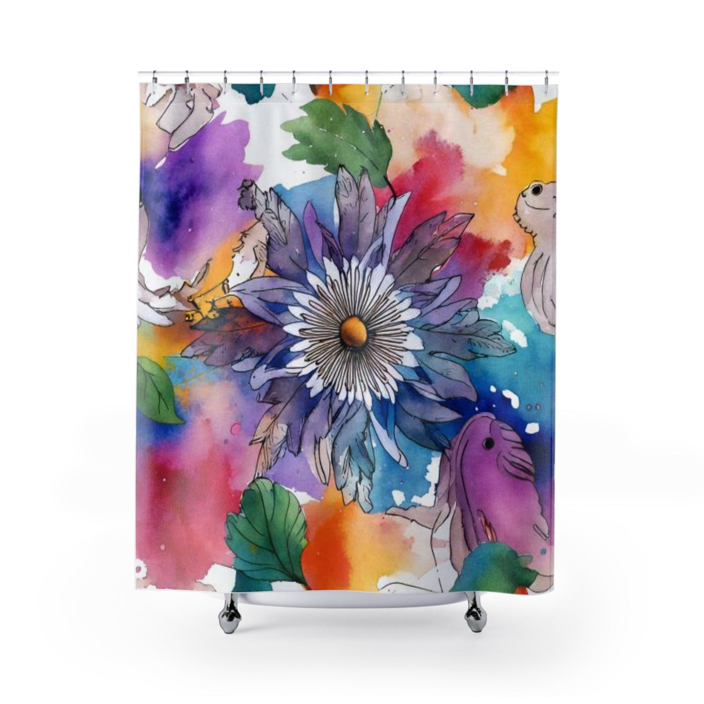 Color Blooms Shower Curtains