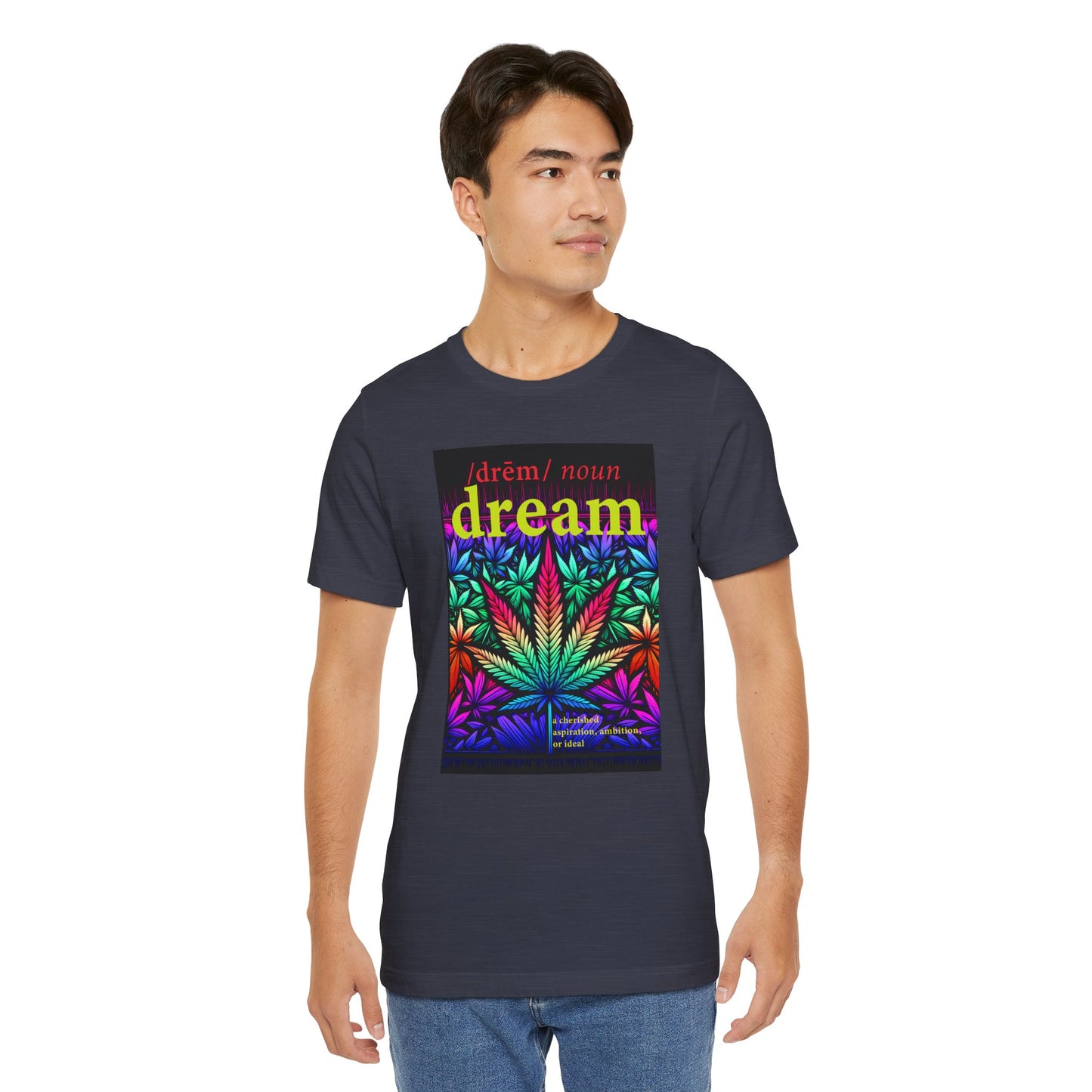 Dream Inspired Unisex Jersey Tee - Vibrant Cannabis Graphic T-Shirt