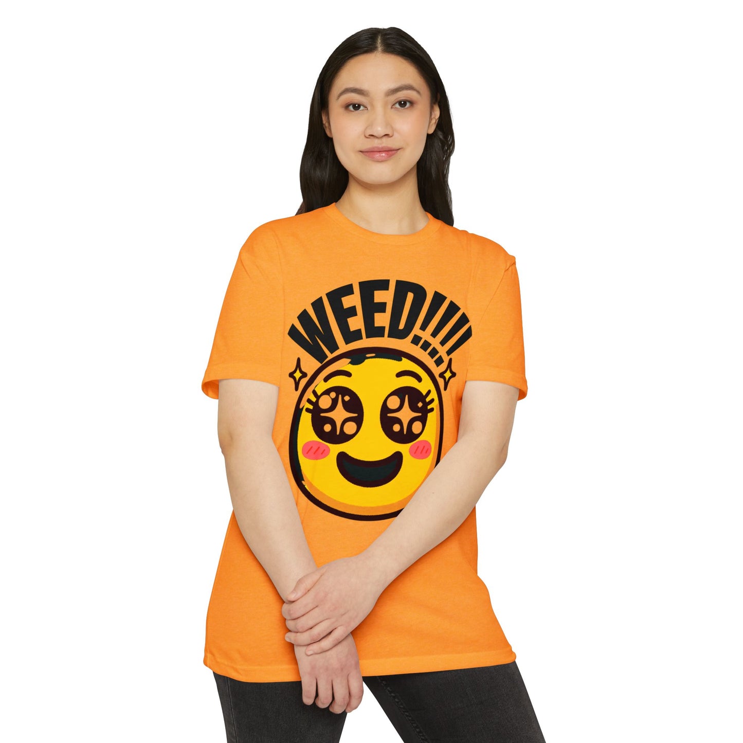 Fun Weed Smiley Face T-Shirt for Cannabis Lovers