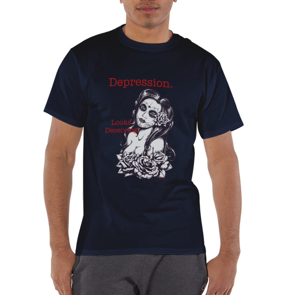 Never Judge Champion Unisex T-Shirt - navy