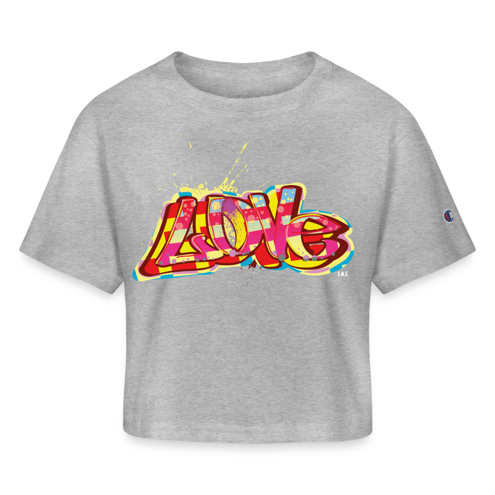 Love Champion Women’s Cropped T-Shirt - heather gray