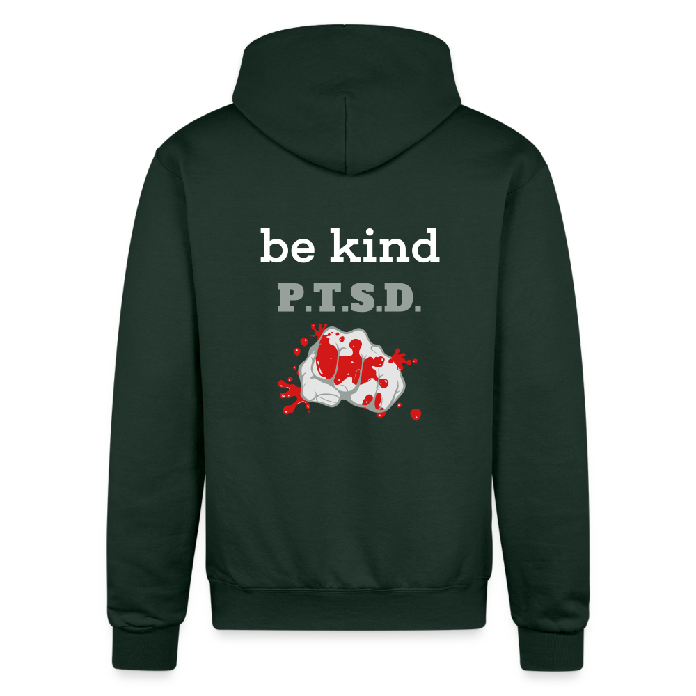 I Said Be KIND!!! Champion Unisex Powerblend Hoodie - Dark Green
