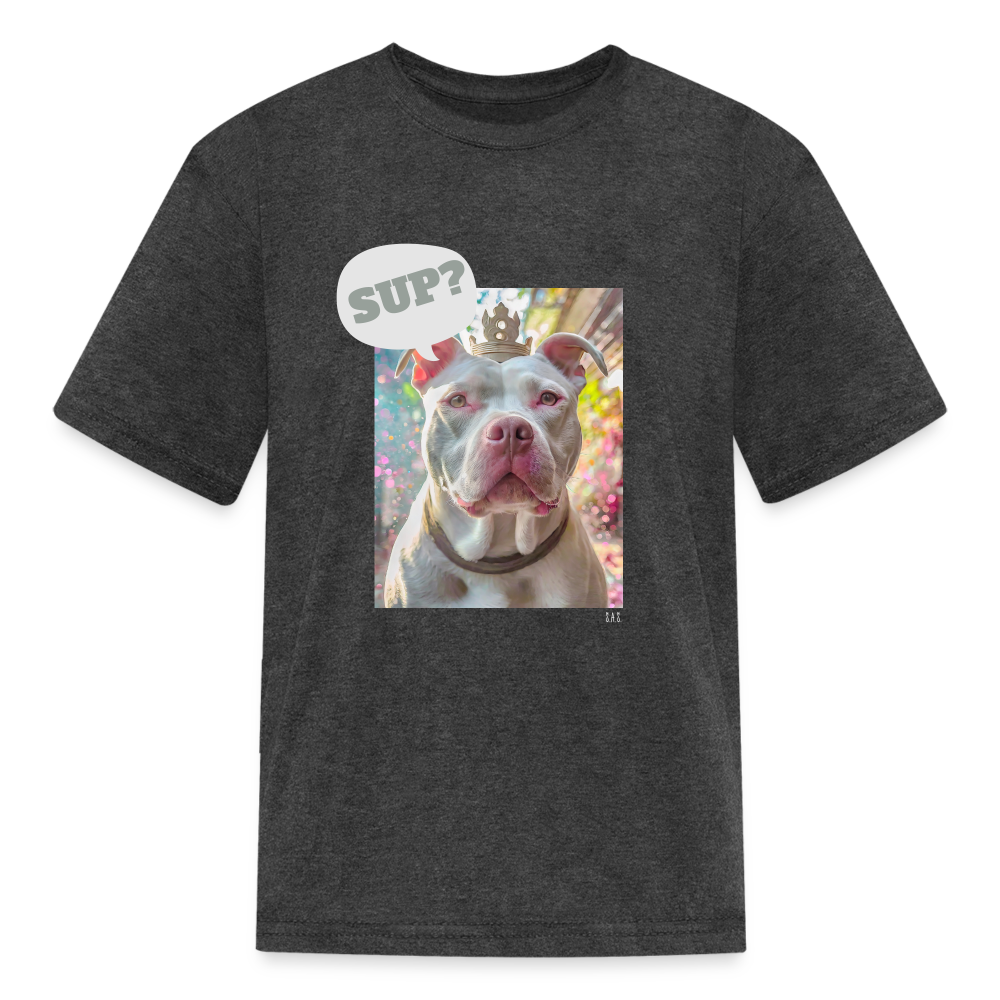 King Poochie Kids' T-Shirt - heather black
