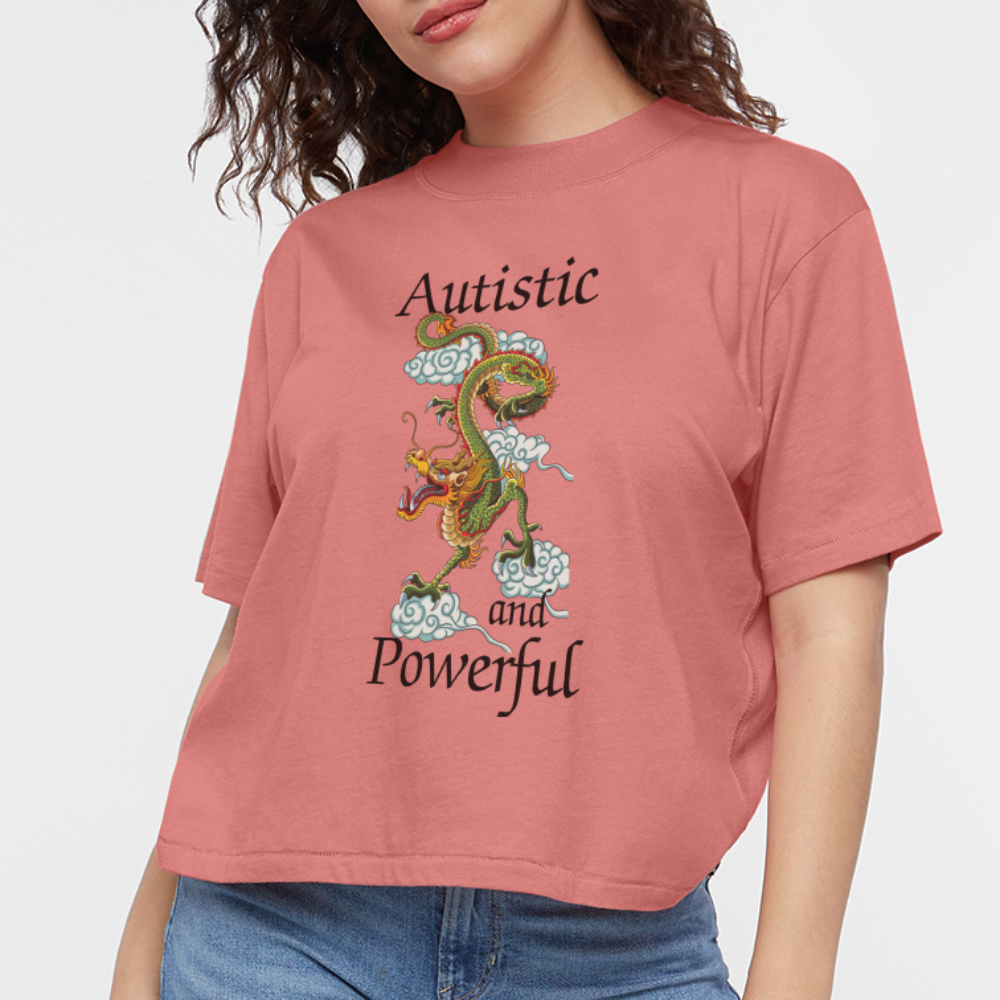 Autistic and Powerful Women's Boxy Tee - mauve