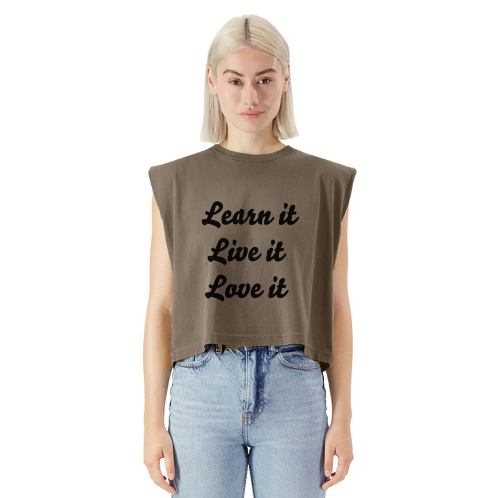 Practice. Practice. Practice. American Apparel Women's Garment Dyed Muscle Tank - faded brown