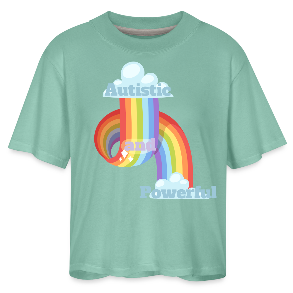 Autistic and Wonderful Women's Boxy Tee - saltwater