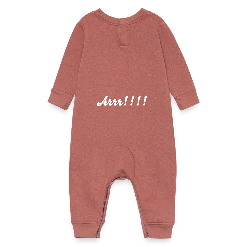 Arrr!!! Baby Fleece One Piece - mauve