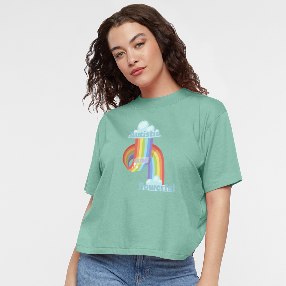 Autistic and Wonderful Women's Boxy Tee - saltwater