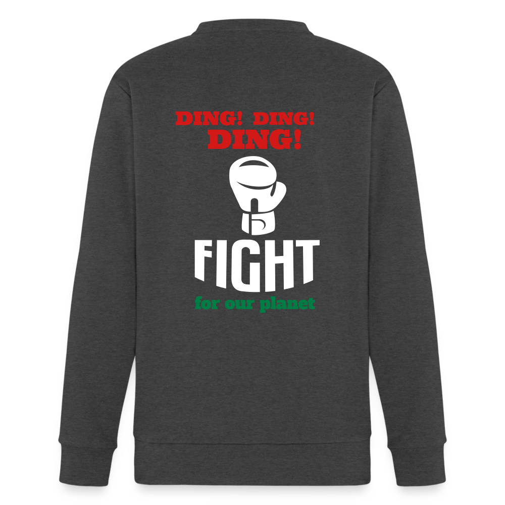 Happy to be Home Adidas Unisex Fleece Crewneck Sweatshirt - charcoal grey