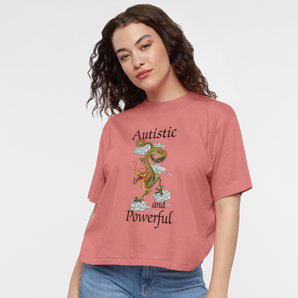 Autistic and Powerful Women's Boxy Tee - mauve