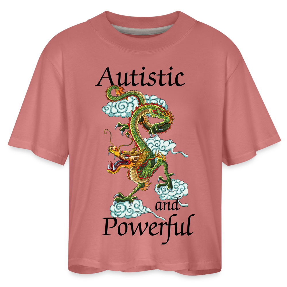Autistic and Powerful Women's Boxy Tee - mauve