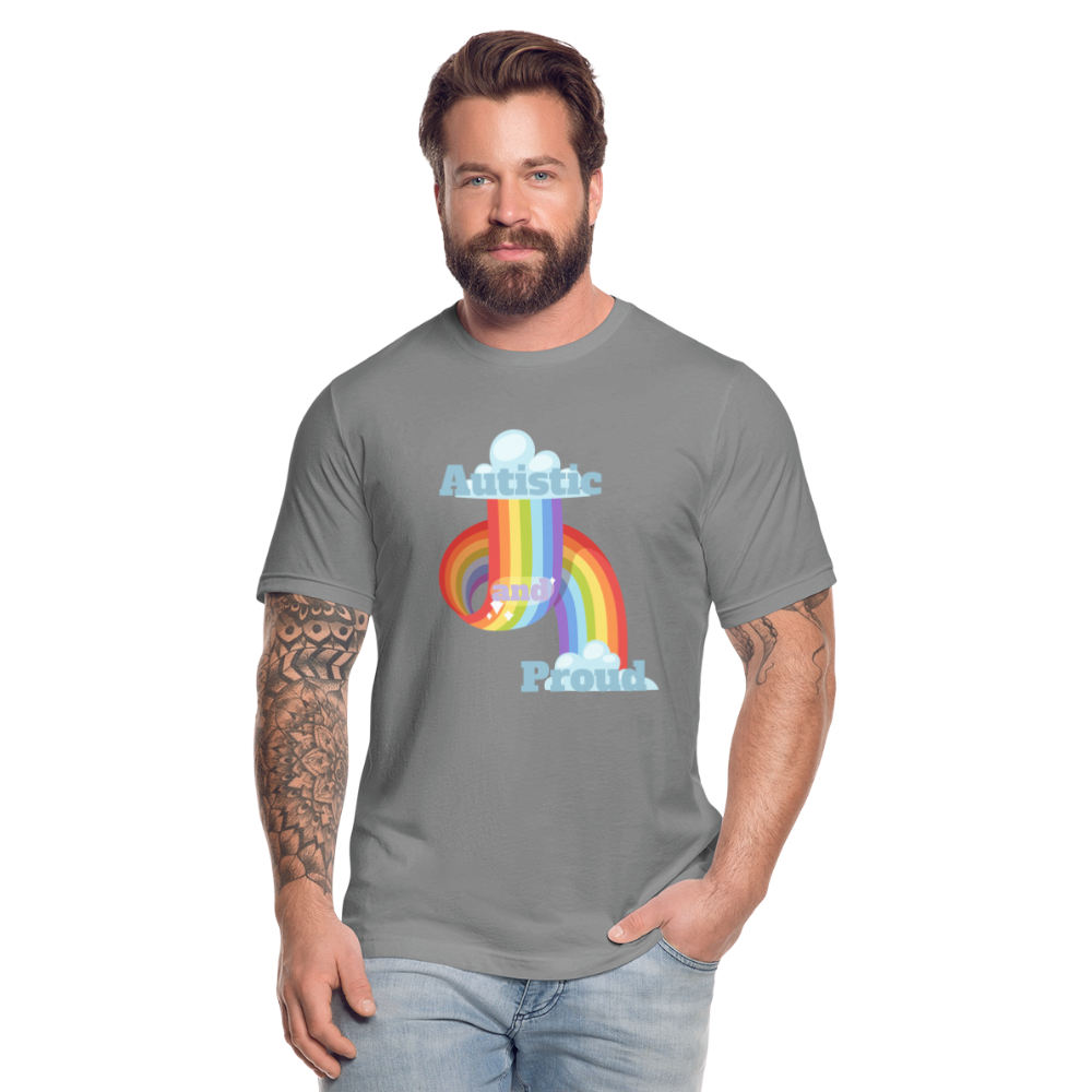 Autistic and Proud Unisex Jersey T-Shirt | Bella + Canvas - slate