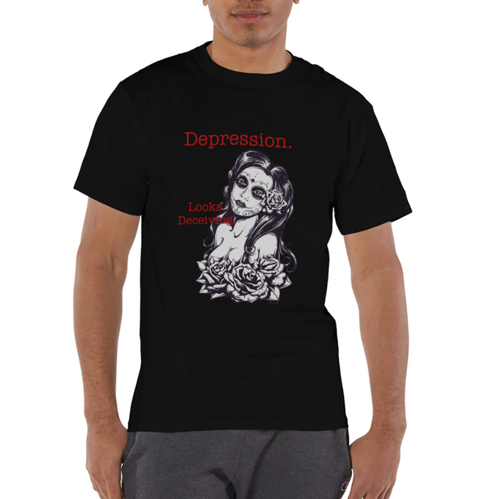 Never Judge Champion Unisex T-Shirt - black