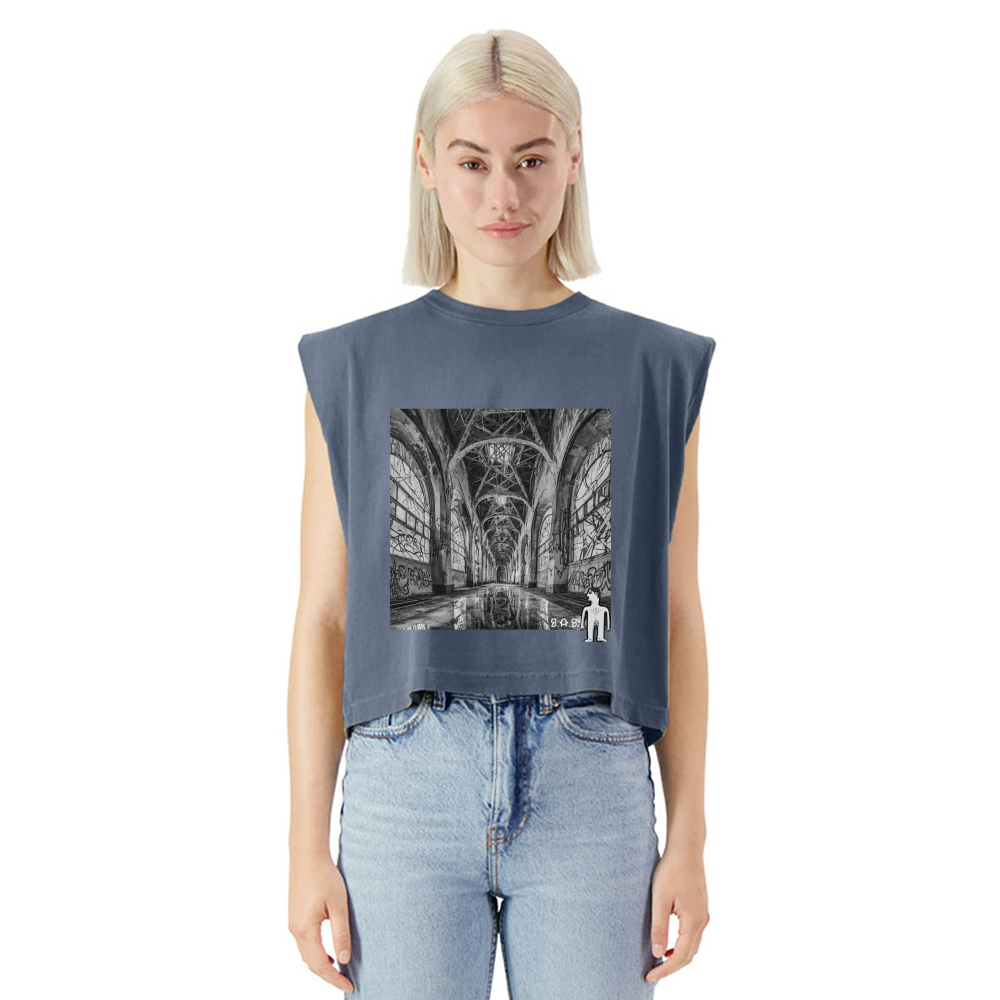 LoL So Cute Women's Cropped T-Shirt - faded navy