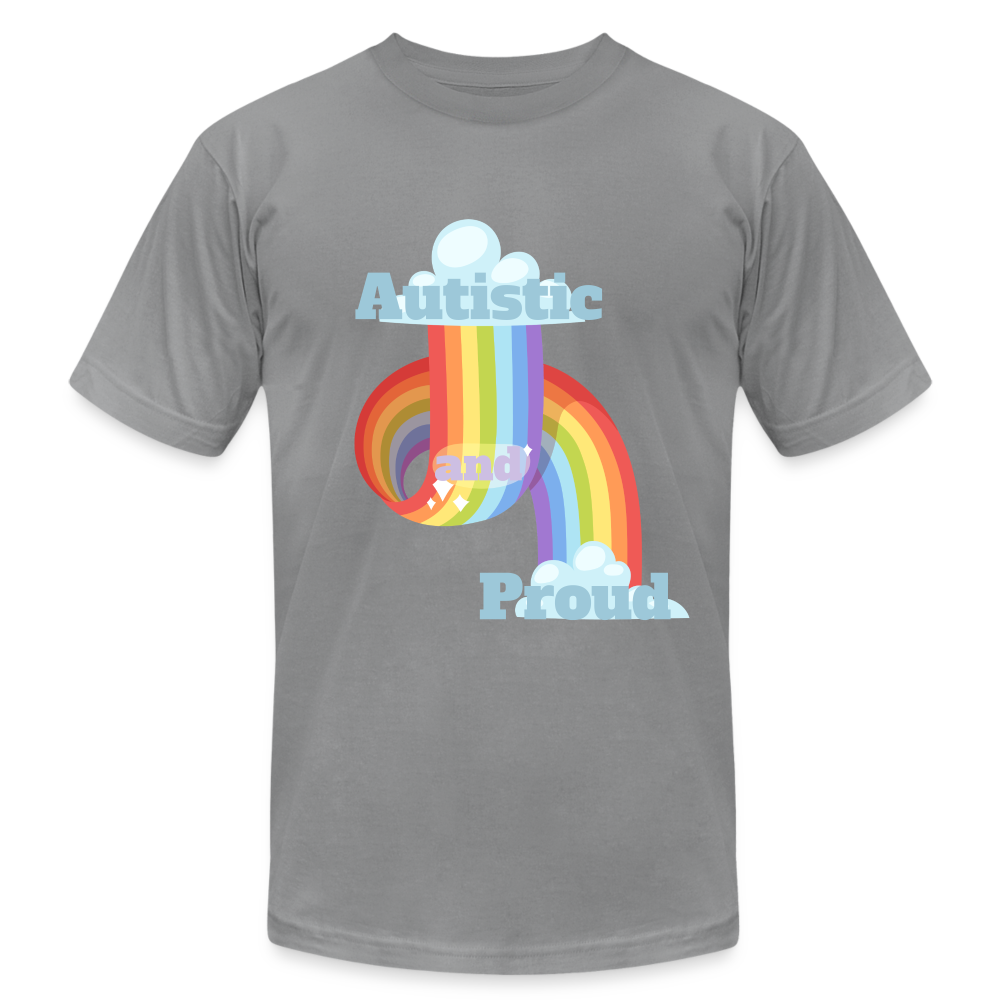Autistic and Proud Unisex Jersey T-Shirt | Bella + Canvas - slate