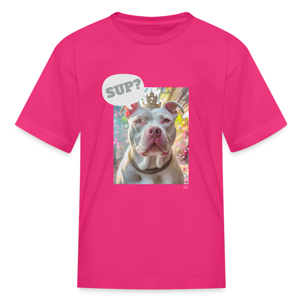 King Poochie Kids' T-Shirt - fuchsia