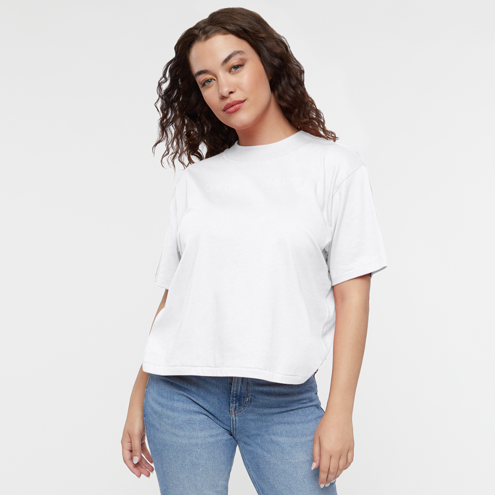 Tribal Face Women's Boxy Tee - white