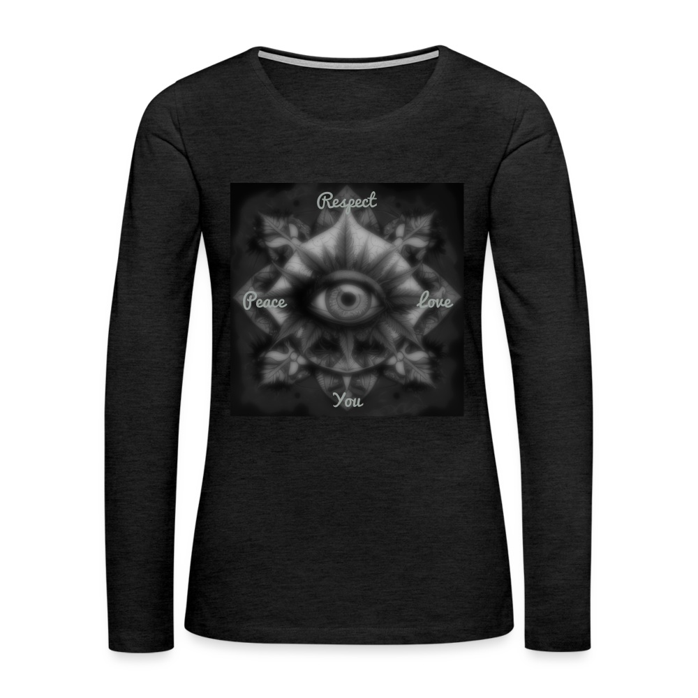 Respect Women's Premium Long Sleeve T-Shirt - charcoal grey