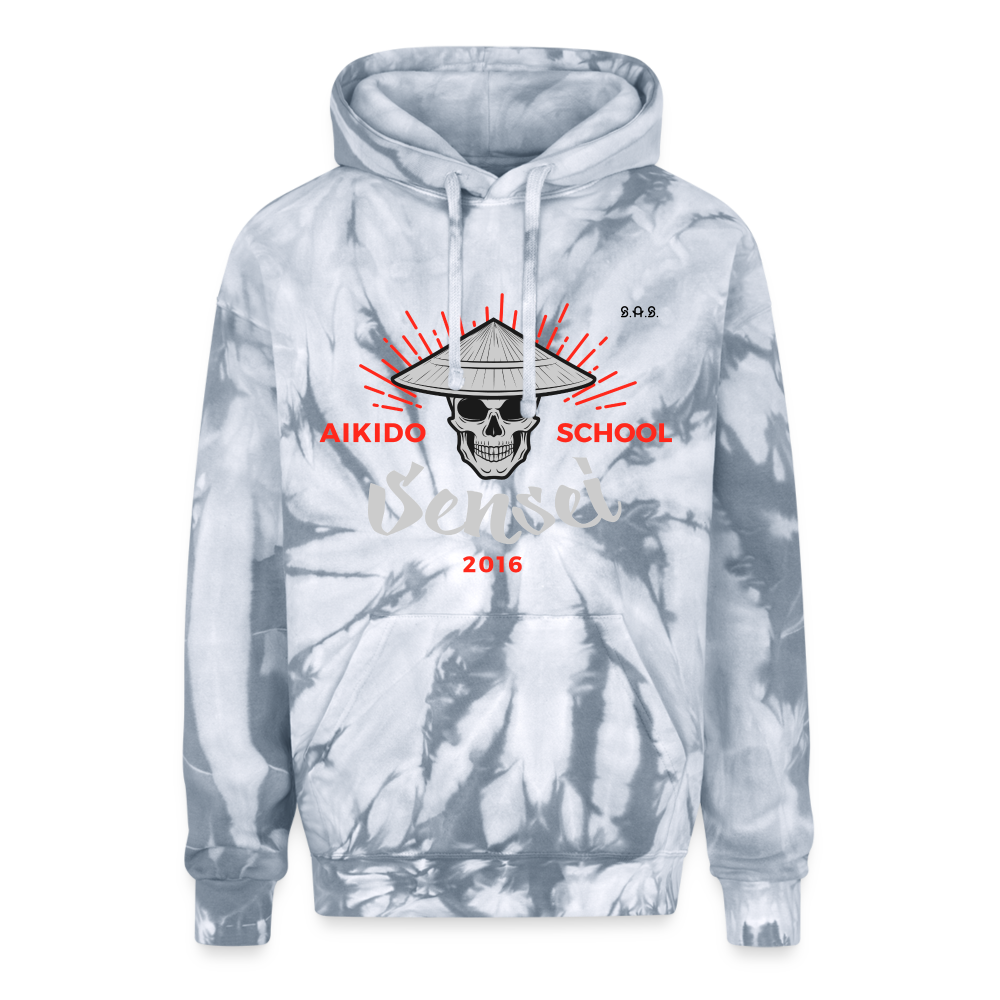 Krusher Adult Tie Dye Hoodie - spider silver