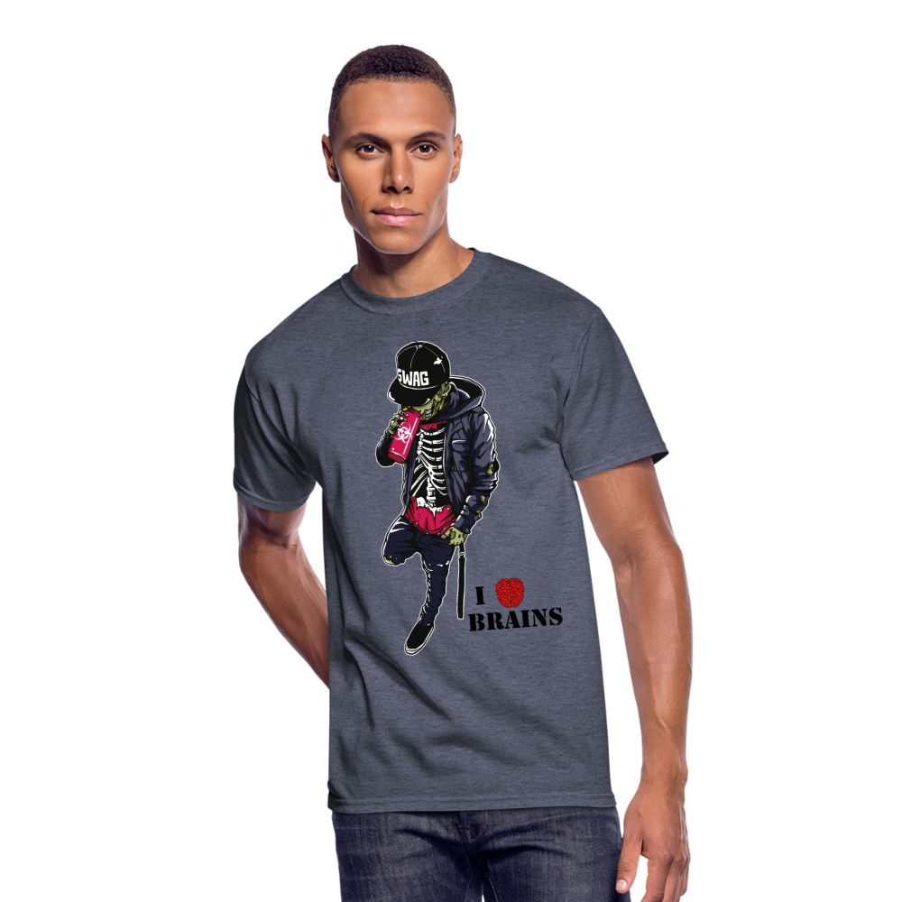 Yummy Snack Men’s 50/50 T-Shirt - navy heather