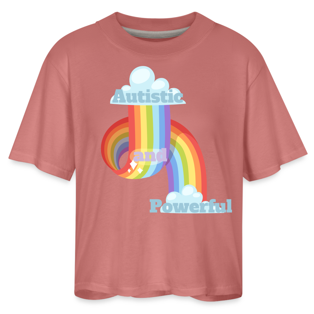 Autistic and Wonderful Women's Boxy Tee - mauve
