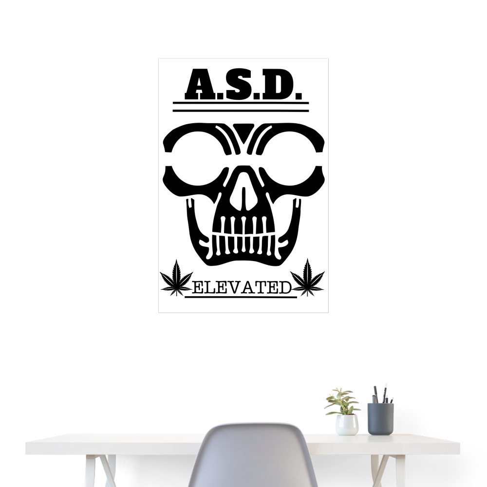 Autism Spectrum Disorder Elevated Poster 24x36 - white