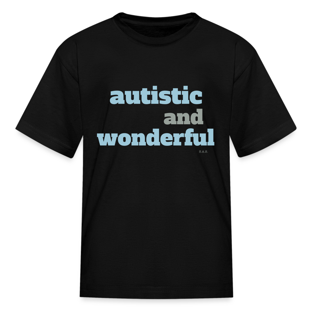 Autistic and Wonderful Kids' T-Shirt | Fruit of the Loom 3931B - black
