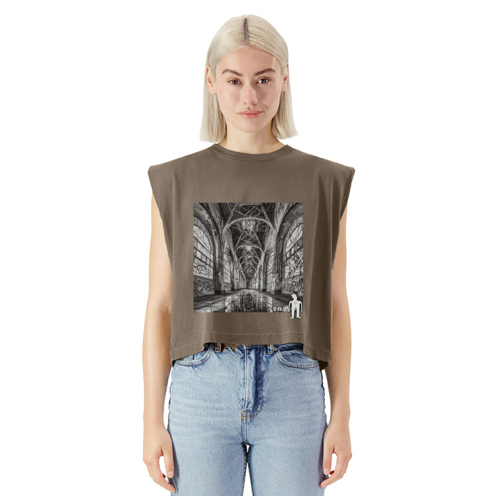LoL So Cute Women's Cropped T-Shirt - faded brown